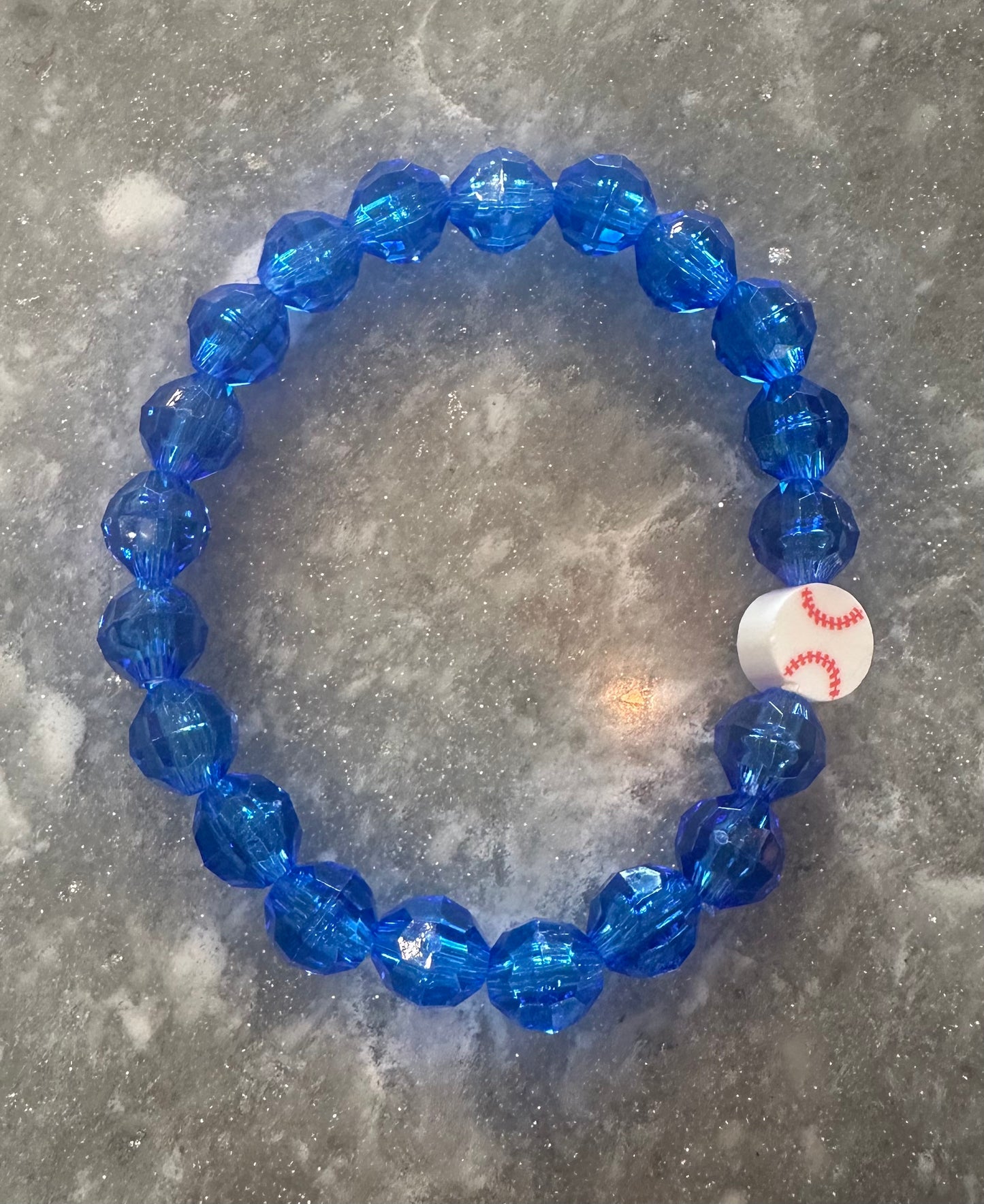 skinny stretchy baseball bracelet