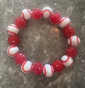 stretchy blingy baseball bracelet