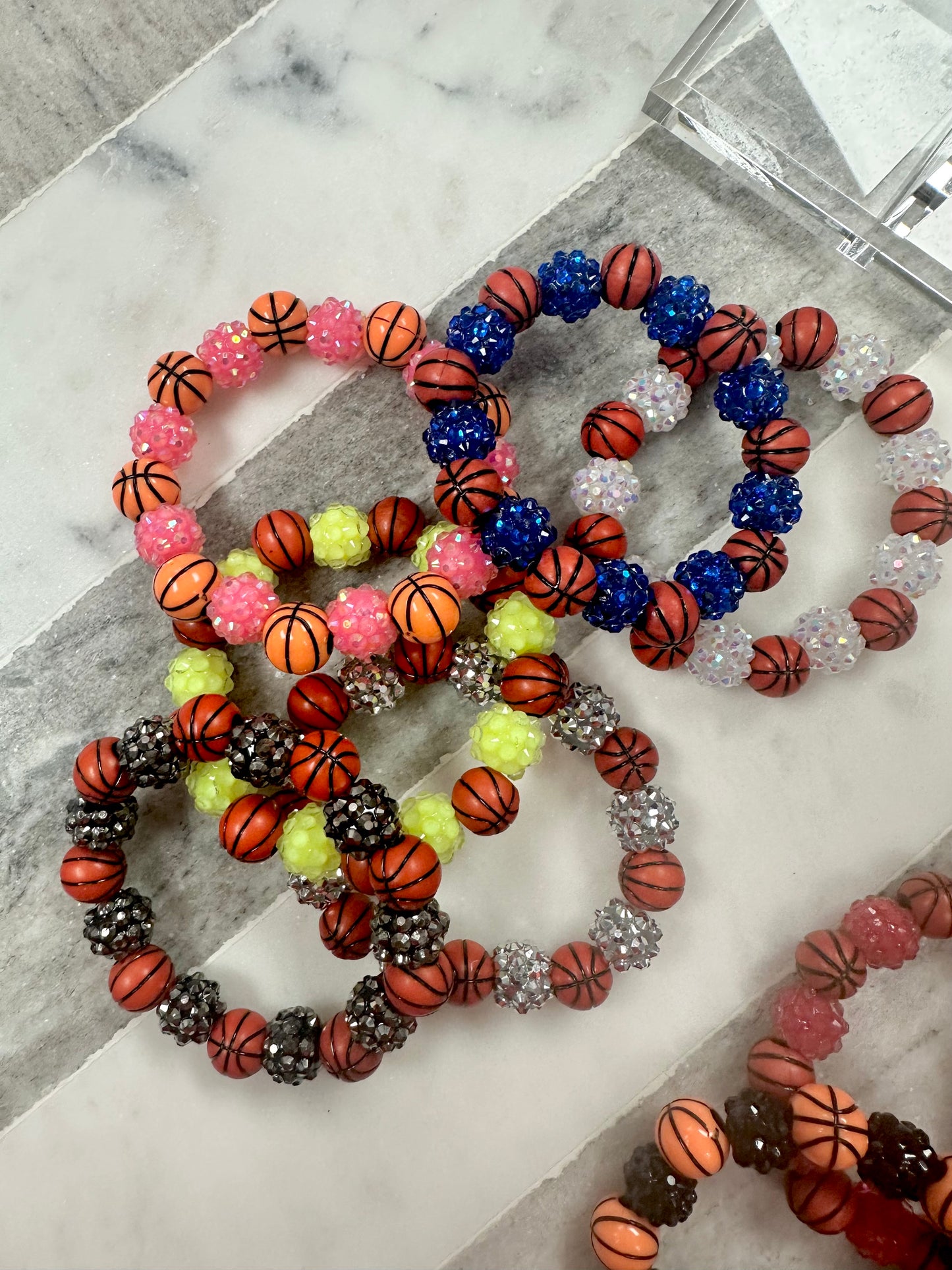 stretchy blingy basketball bracelet