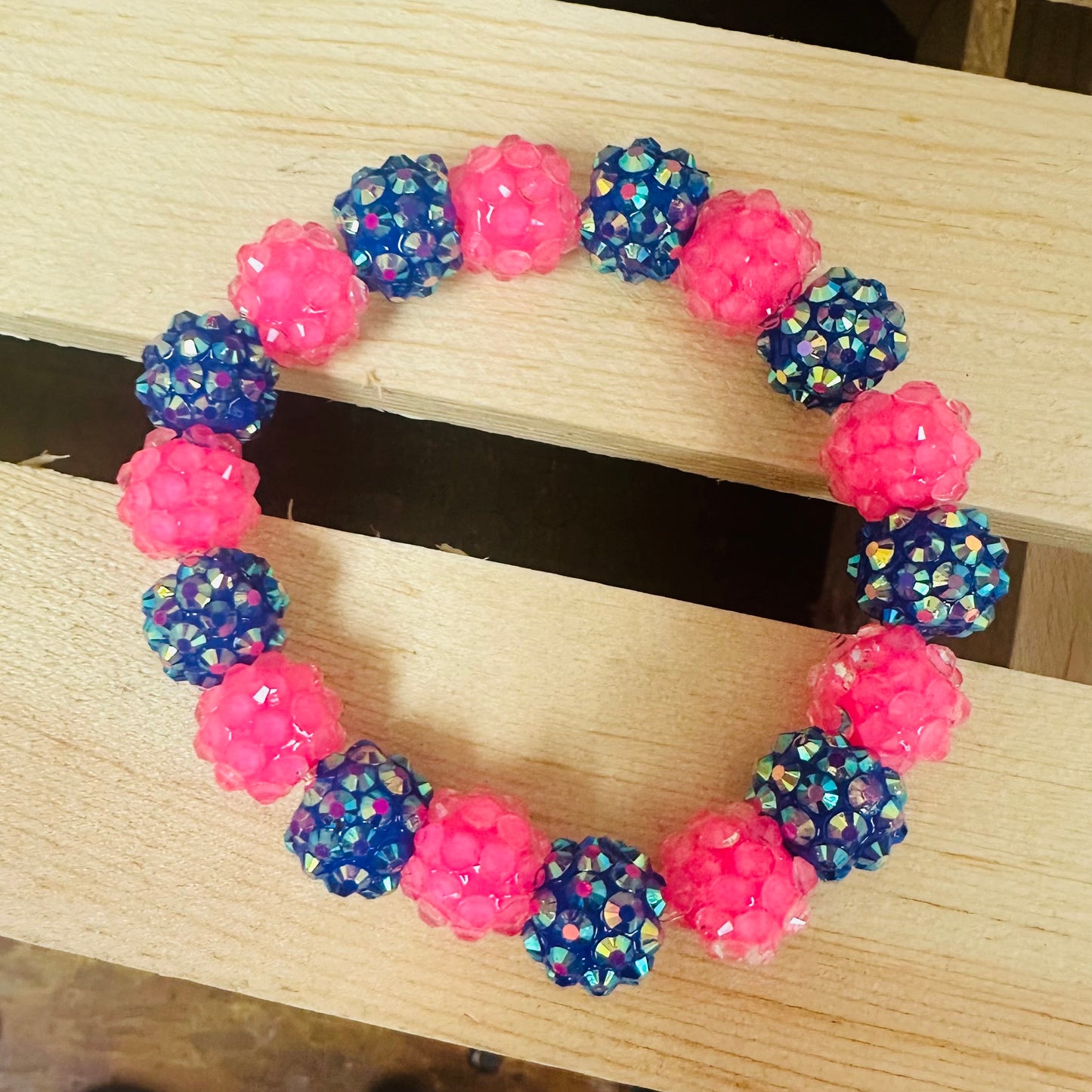 stretchy blingy school spirit bracelet