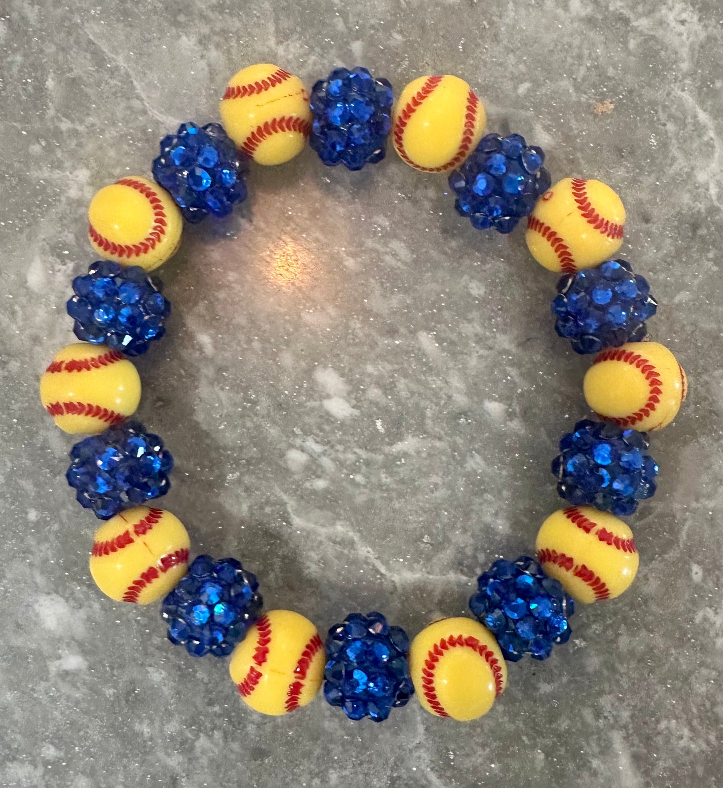 stretchy blingy softball bracelet