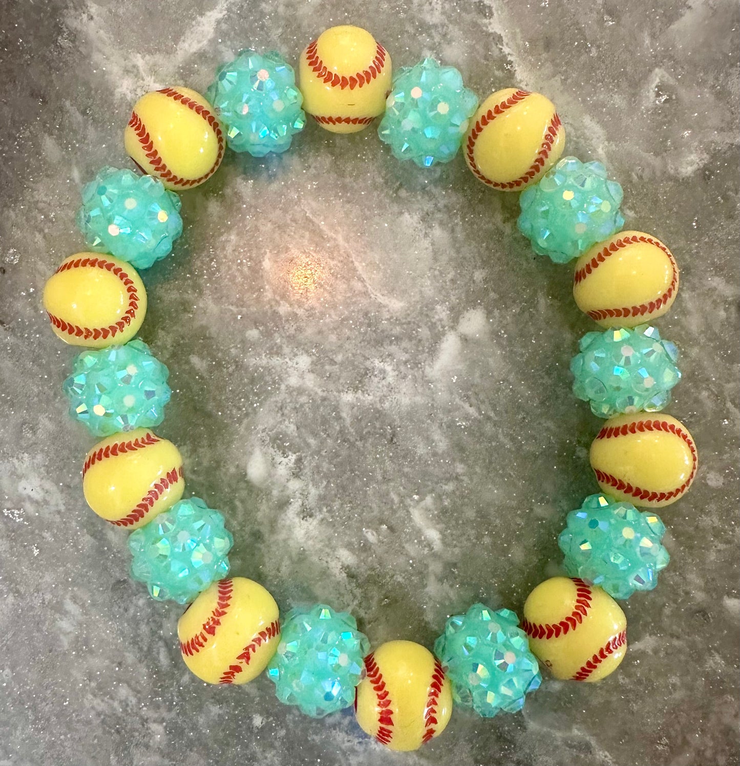 stretchy blingy softball bracelet