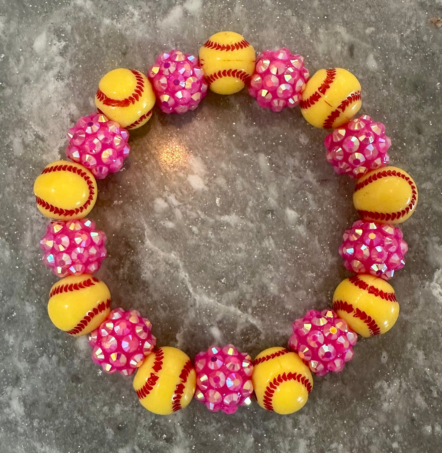 stretchy blingy softball bracelet