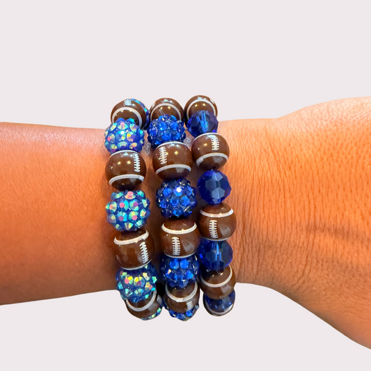 FOOTBALL stretchy bracelet - STACK & RALLY by Florence and Jean