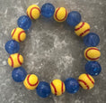 Load image into Gallery viewer, stretchy softball bracelet