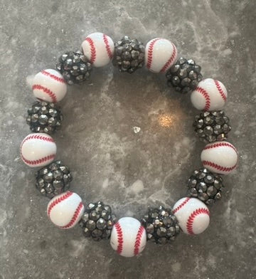stretchy blingy baseball bracelet
