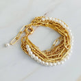 Load image into Gallery viewer, multi chain & pearl bracelet