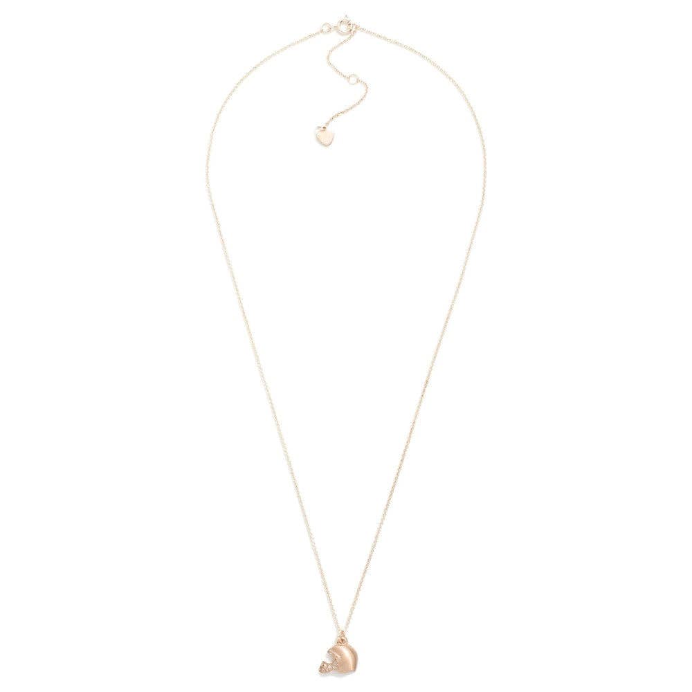 Rose Gold Football Helmet Necklace
