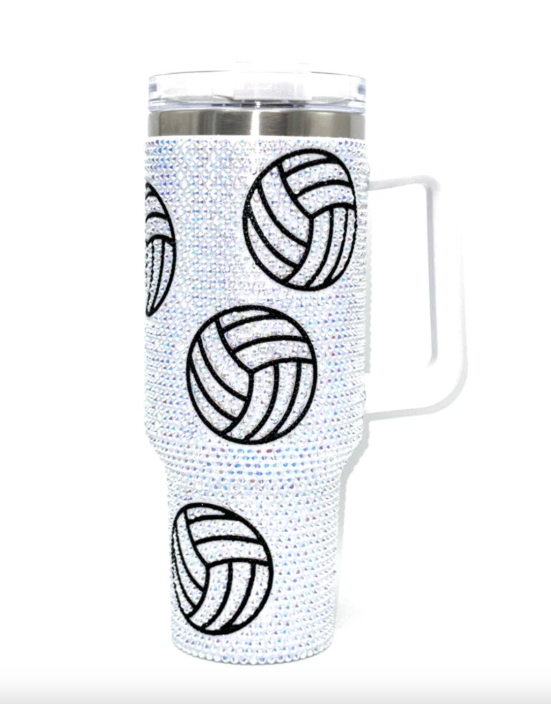 40 oz crystal volleyball tumber