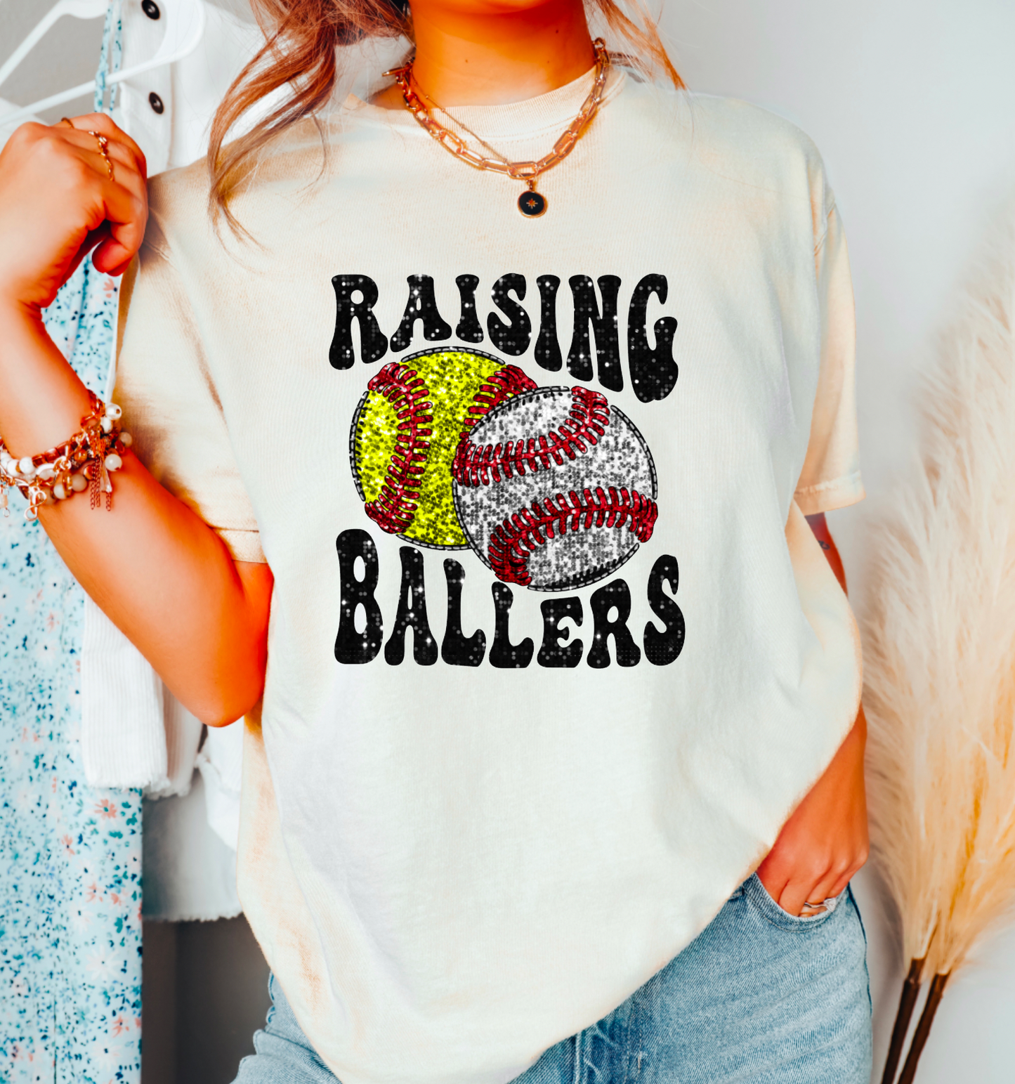 raising ballers graphic tee