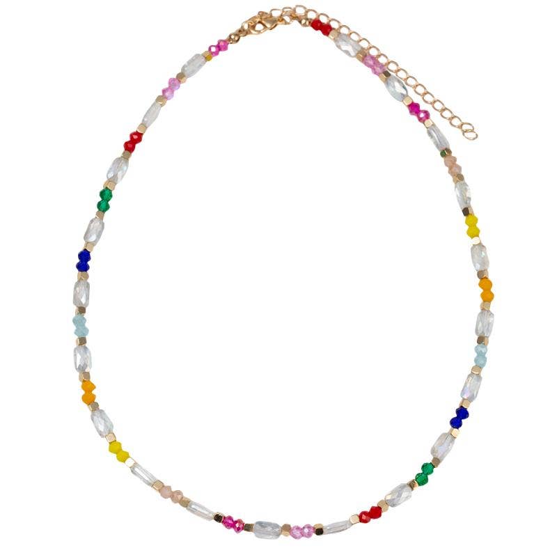 KIDS multi faceted beaded necklace