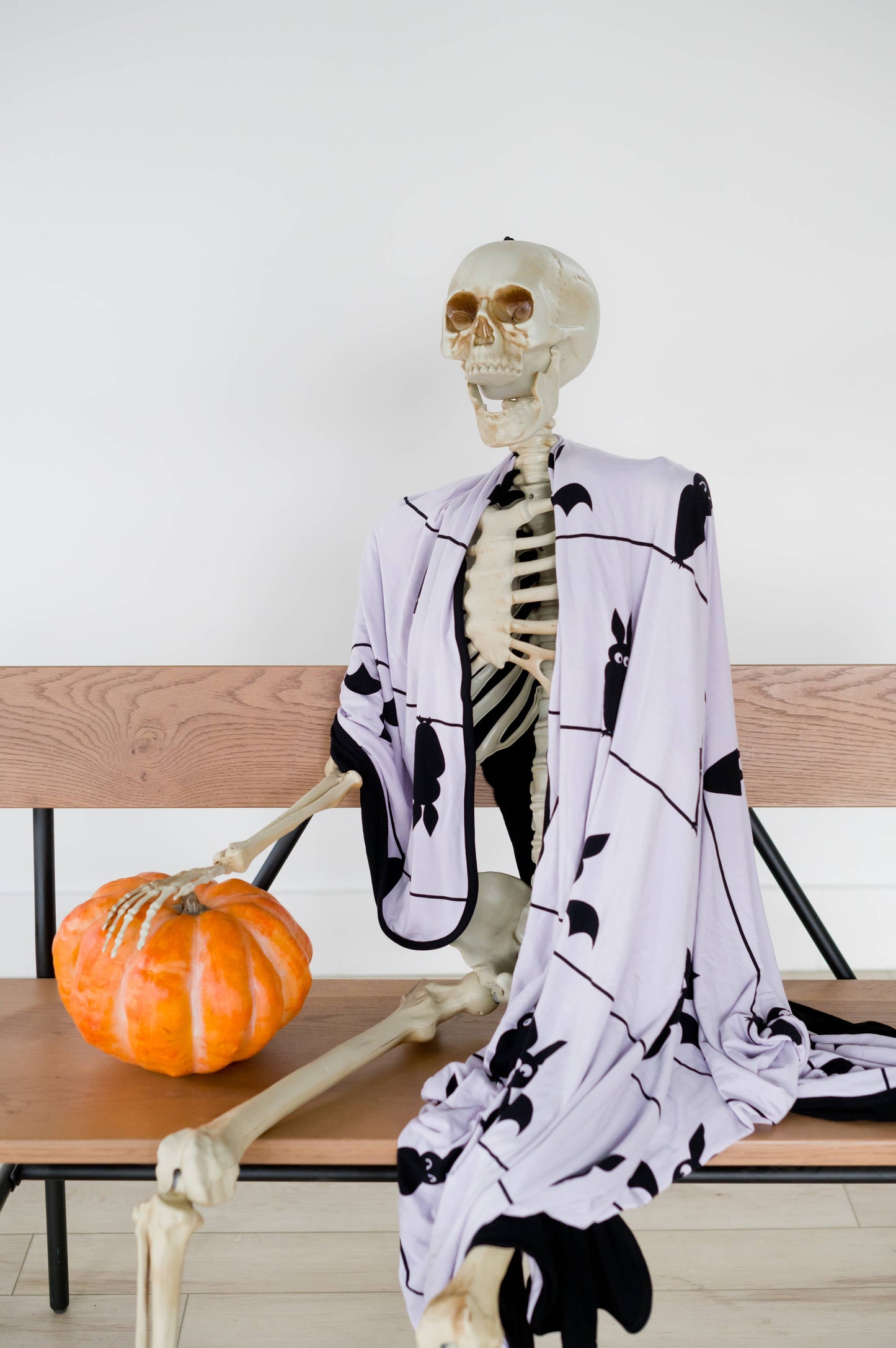 Halloween Bat Blanket Throw for Comfort & Decor, Black Bats