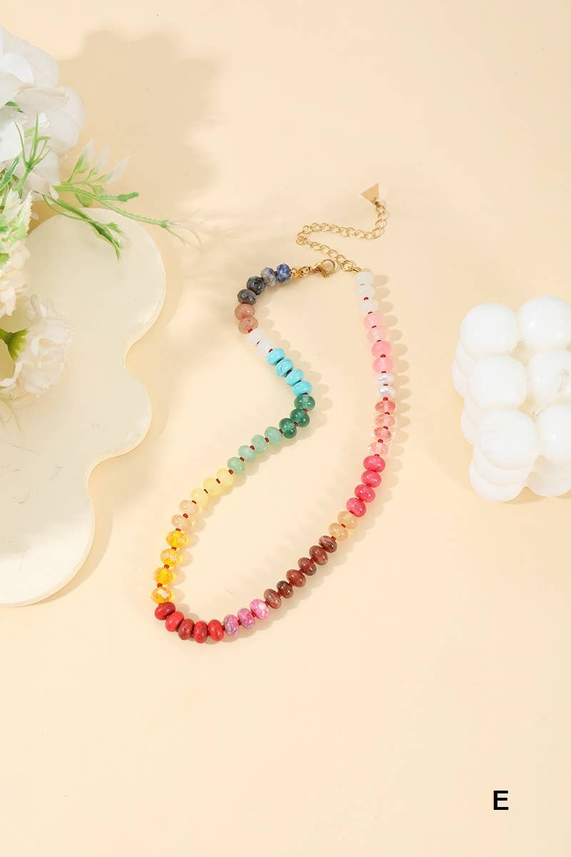 Trendy Natural Agate Gemstone Necklace