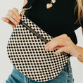 Load image into Gallery viewer, Westlyn Woven Bum Bag - Woven Checkered SKY BLUE