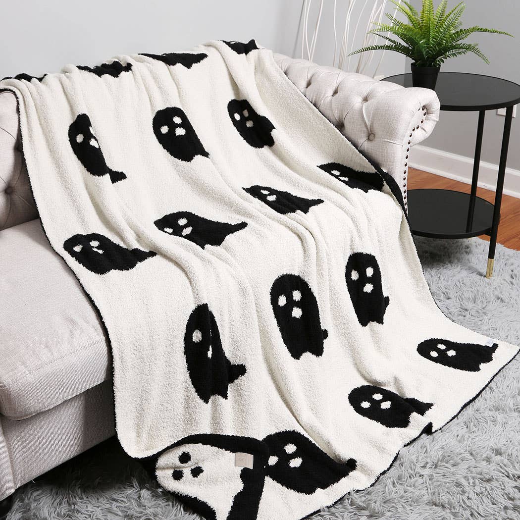 Ghost Patterned Throw Blanket