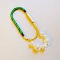 Load image into Gallery viewer, roped and pearled shackle bag charm