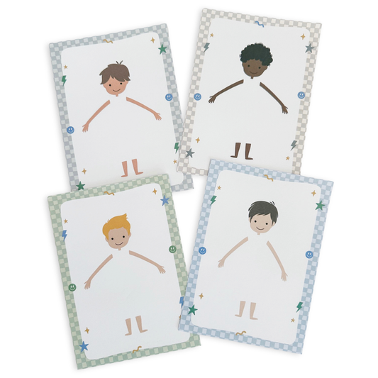 design-a-doll boys pretend play notepad