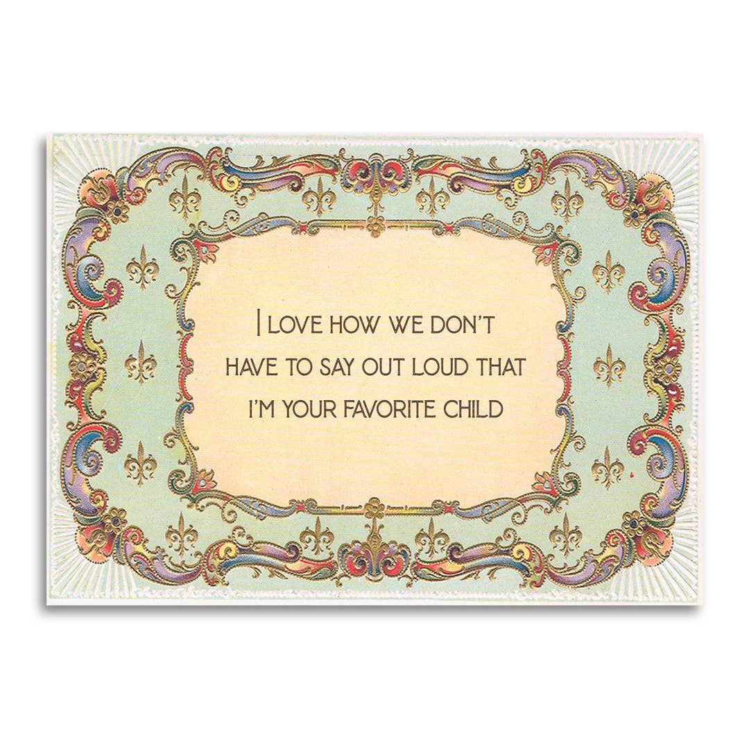 favorite child card