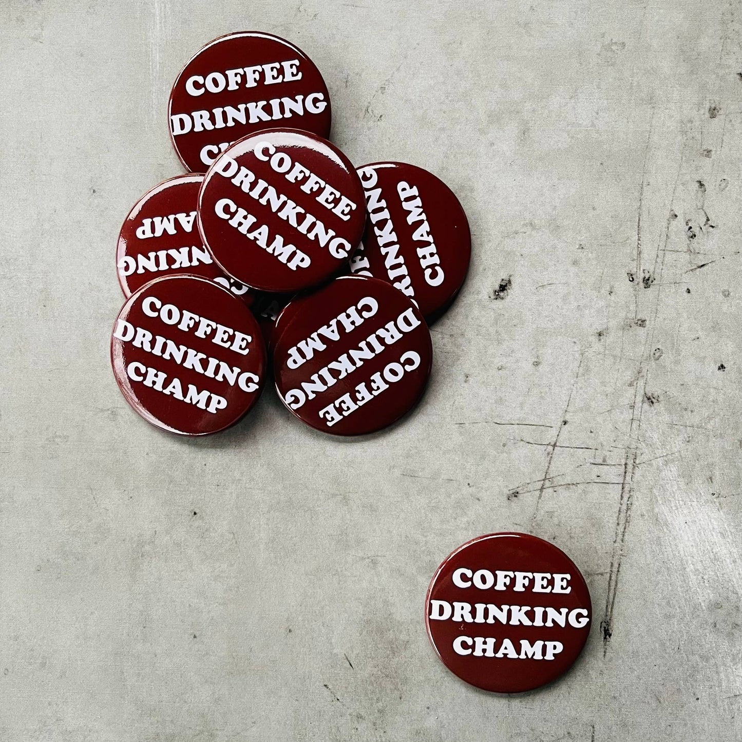 coffee drinking champ button