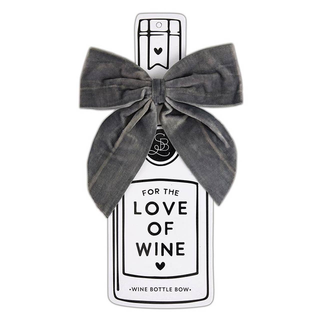 charcoal velvet bottle bow
