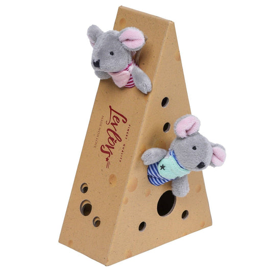 fluffy baby mice in cheese box