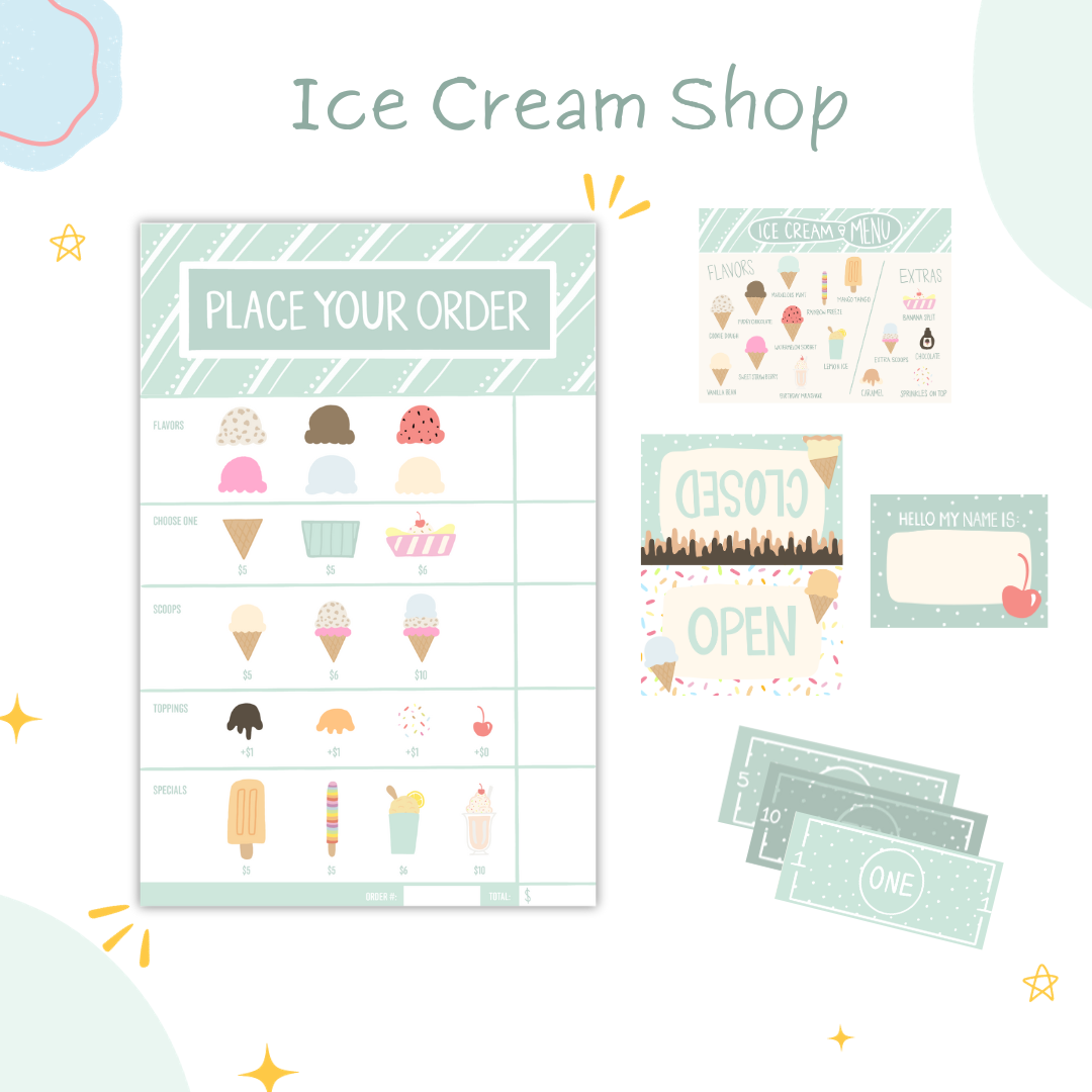 ice cream notepad activity set