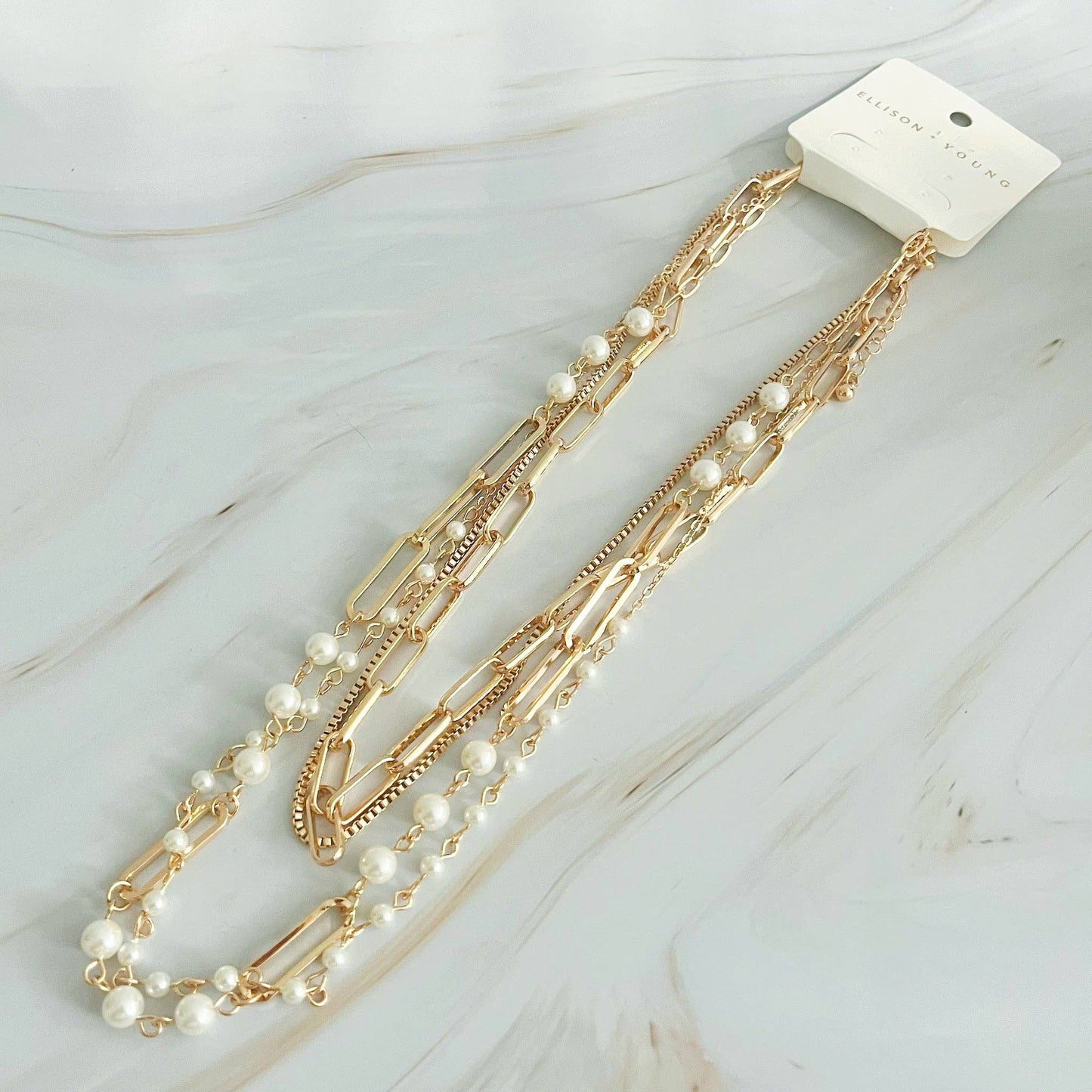 layered clip chain necklace
