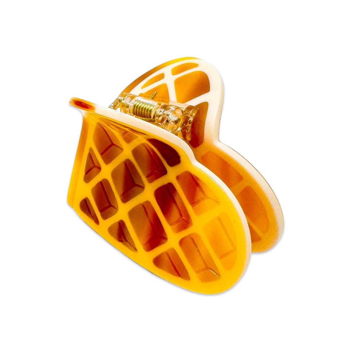heart waffle hair claw