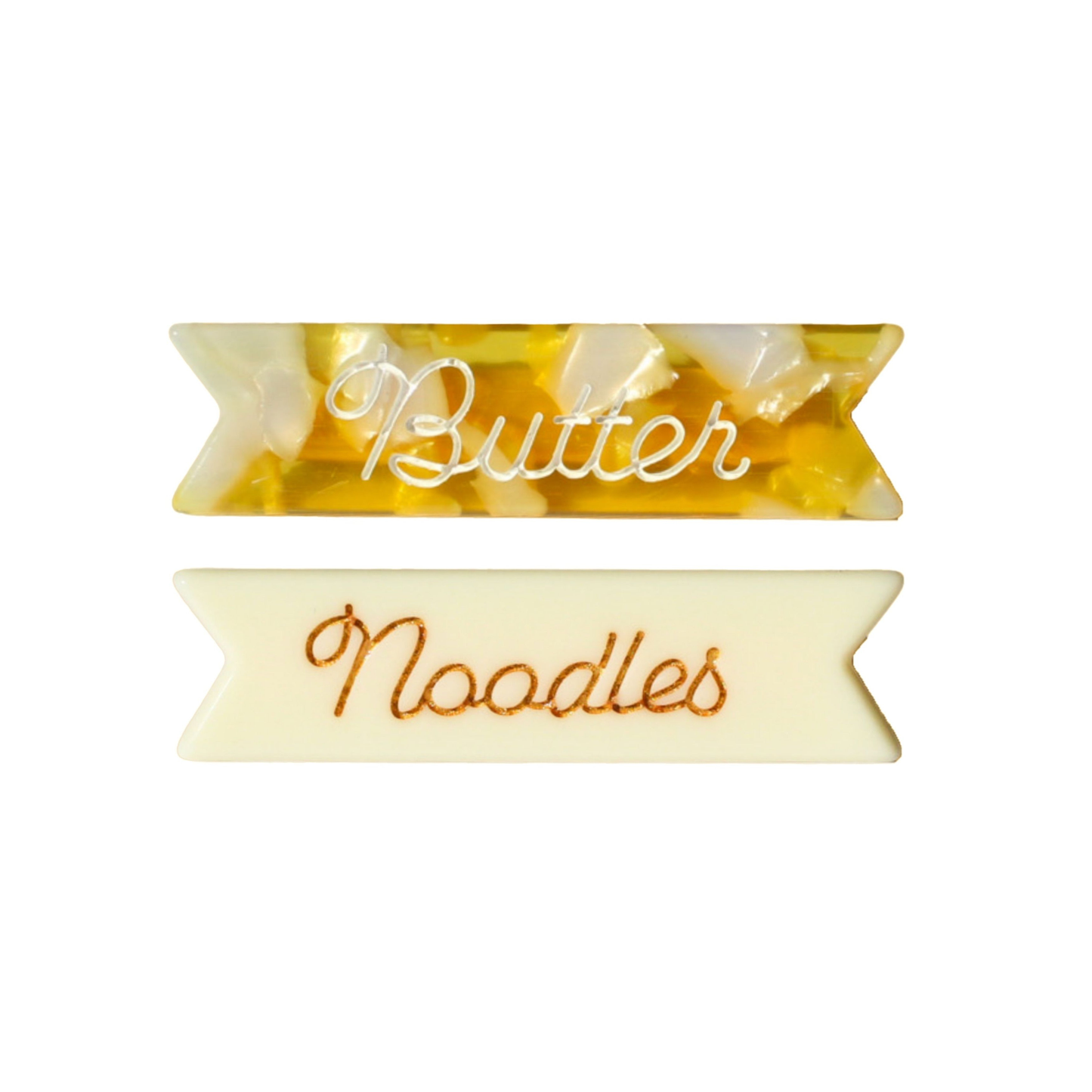butter & noodles hair clip