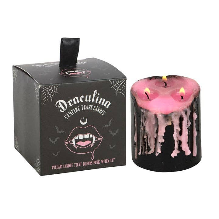 pink vampire tears candle - small