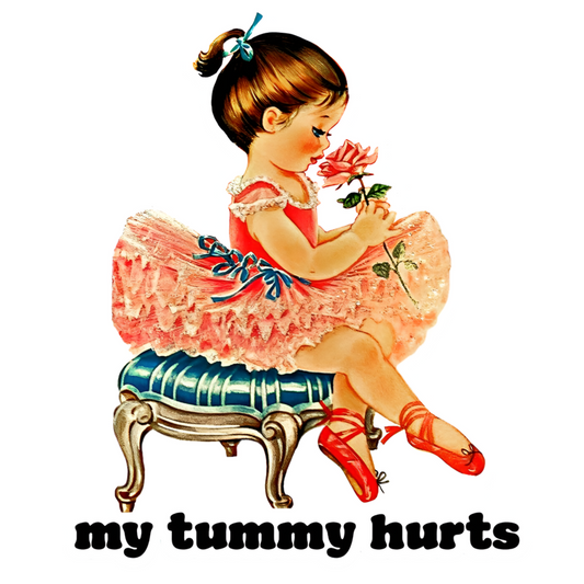my tummy hurts vinyl sticker
