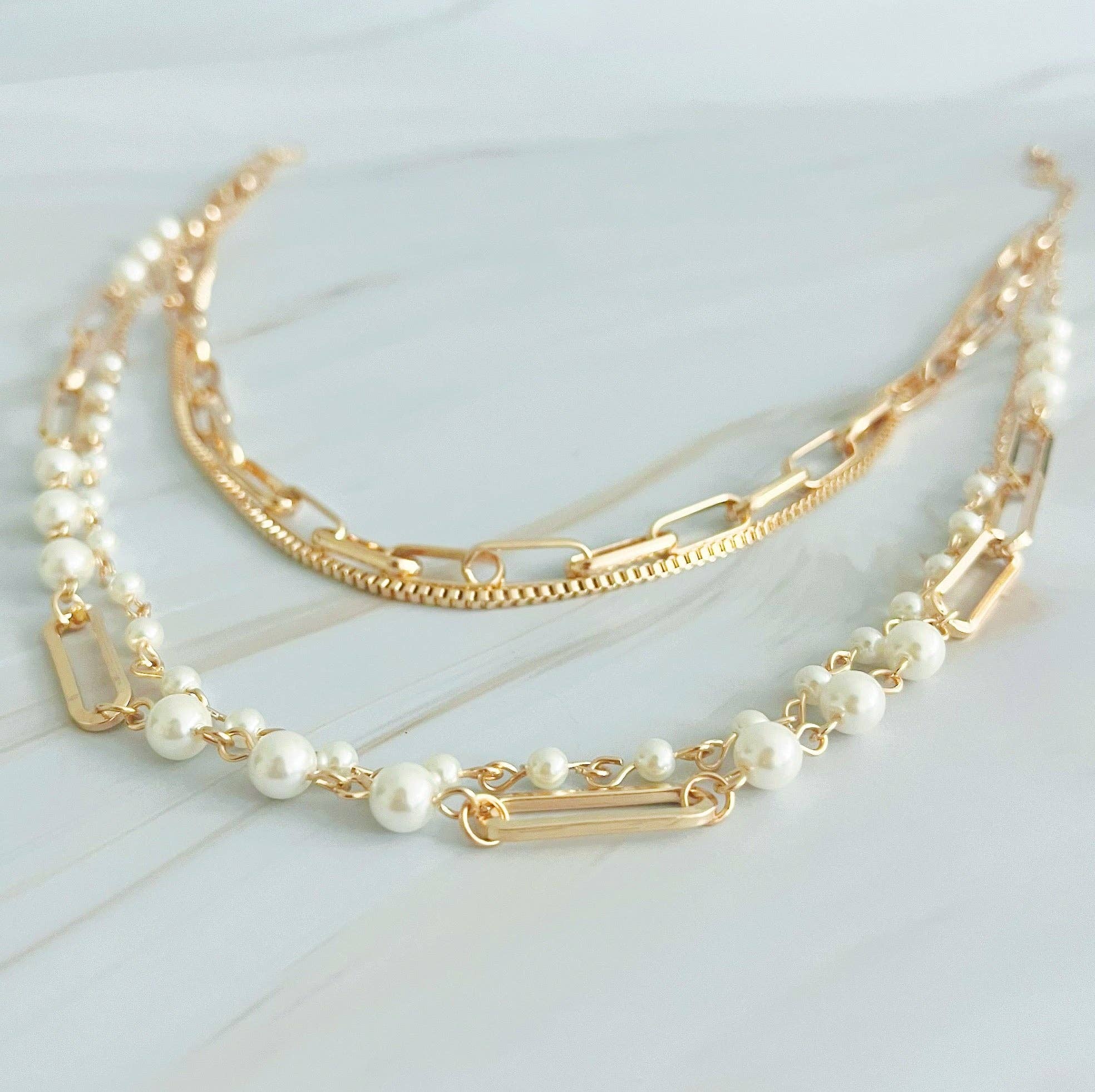 layered clip chain necklace