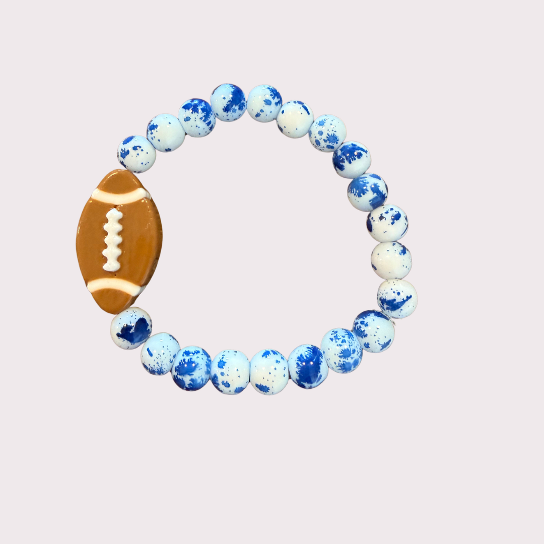 FOOTBALL stretchy bracelet - STACK & RALLY by Florence and Jean