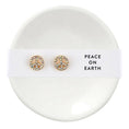 Load image into Gallery viewer, peace stud earrings & ceramic dish
