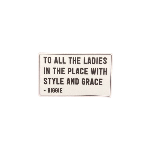 classy lady vinyl sticker