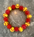 Load image into Gallery viewer, stretchy blingy softball bracelet
