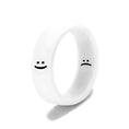 Load image into Gallery viewer, Flip Reversible Smile and Frown Ring - White
