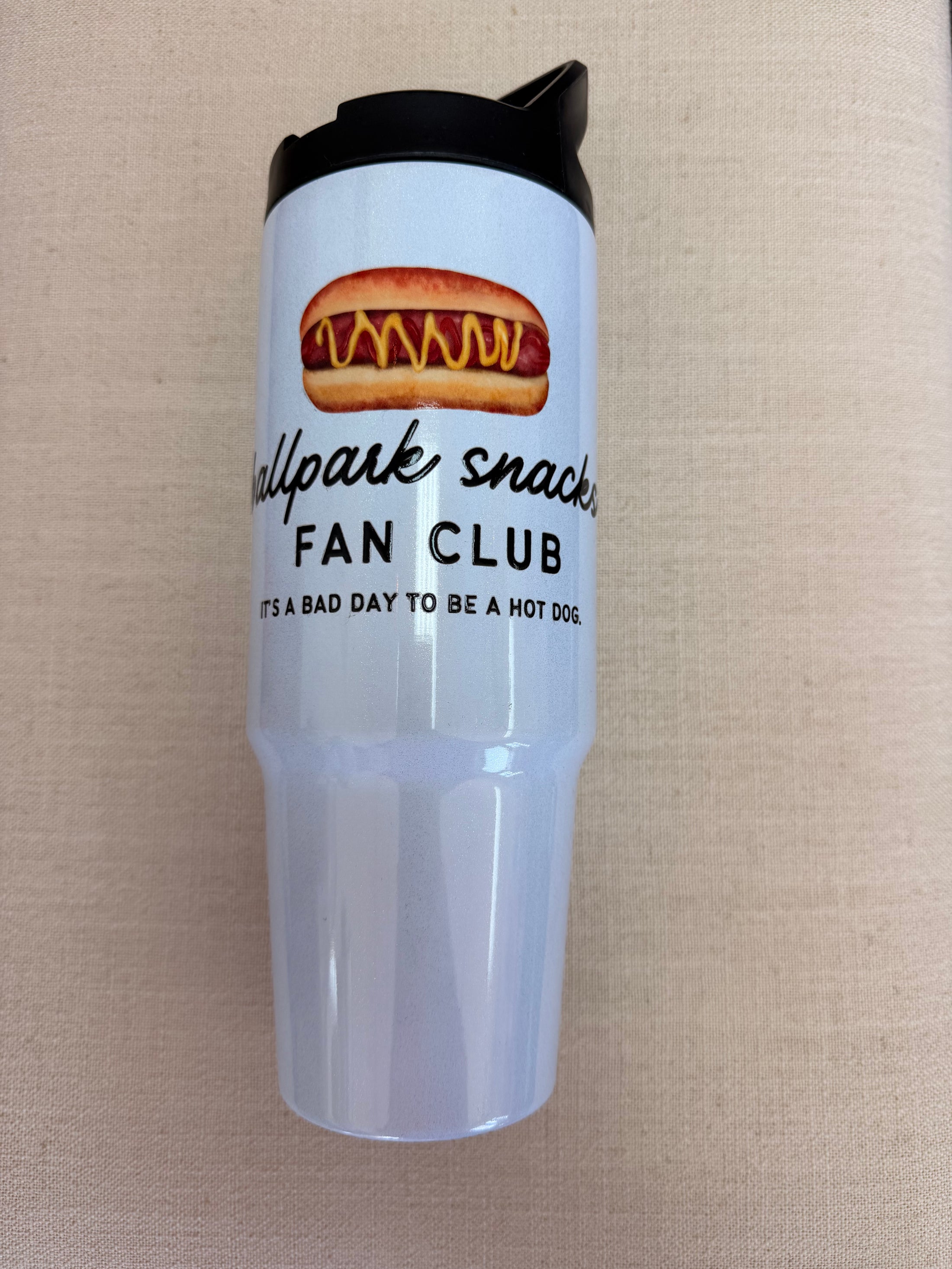 ballpark snacks fan club top handle tumbler