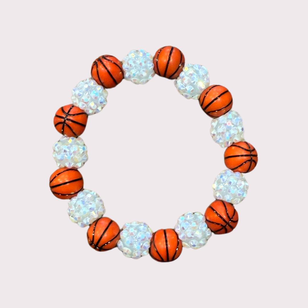 BASKETBALL stretchy bracelet - STACK & RALLY by Florence and Jean