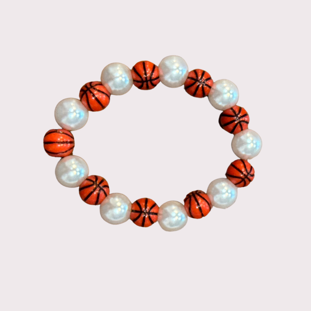 BASKETBALL stretchy bracelet - STACK & RALLY by Florence and Jean
