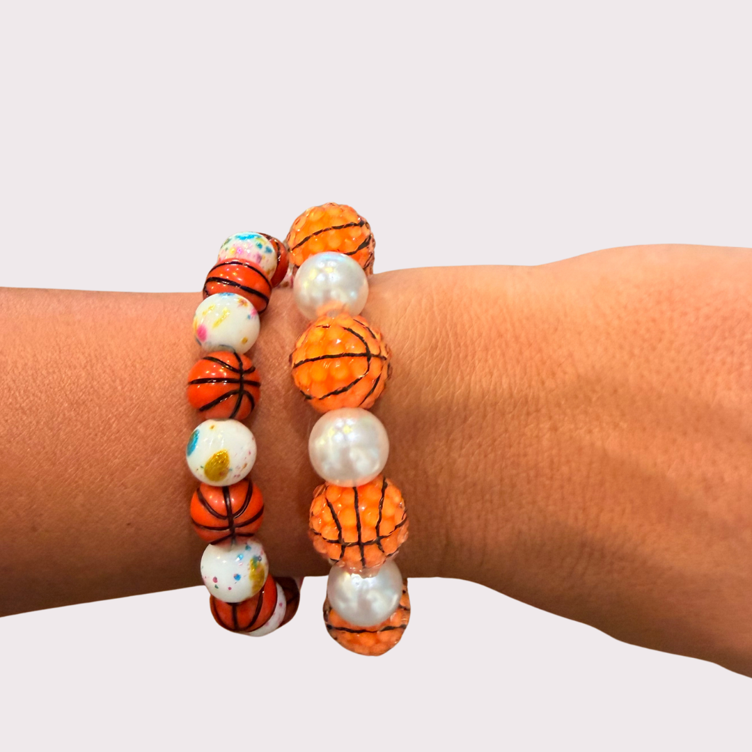 BASKETBALL stretchy bracelet - STACK & RALLY by Florence and Jean