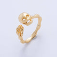 Load image into Gallery viewer, Skeleton Skull Head Molten Claw Wrap Ring
