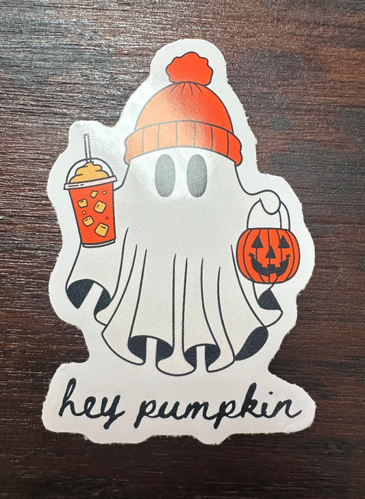 hey pumpkin vinyl sticker