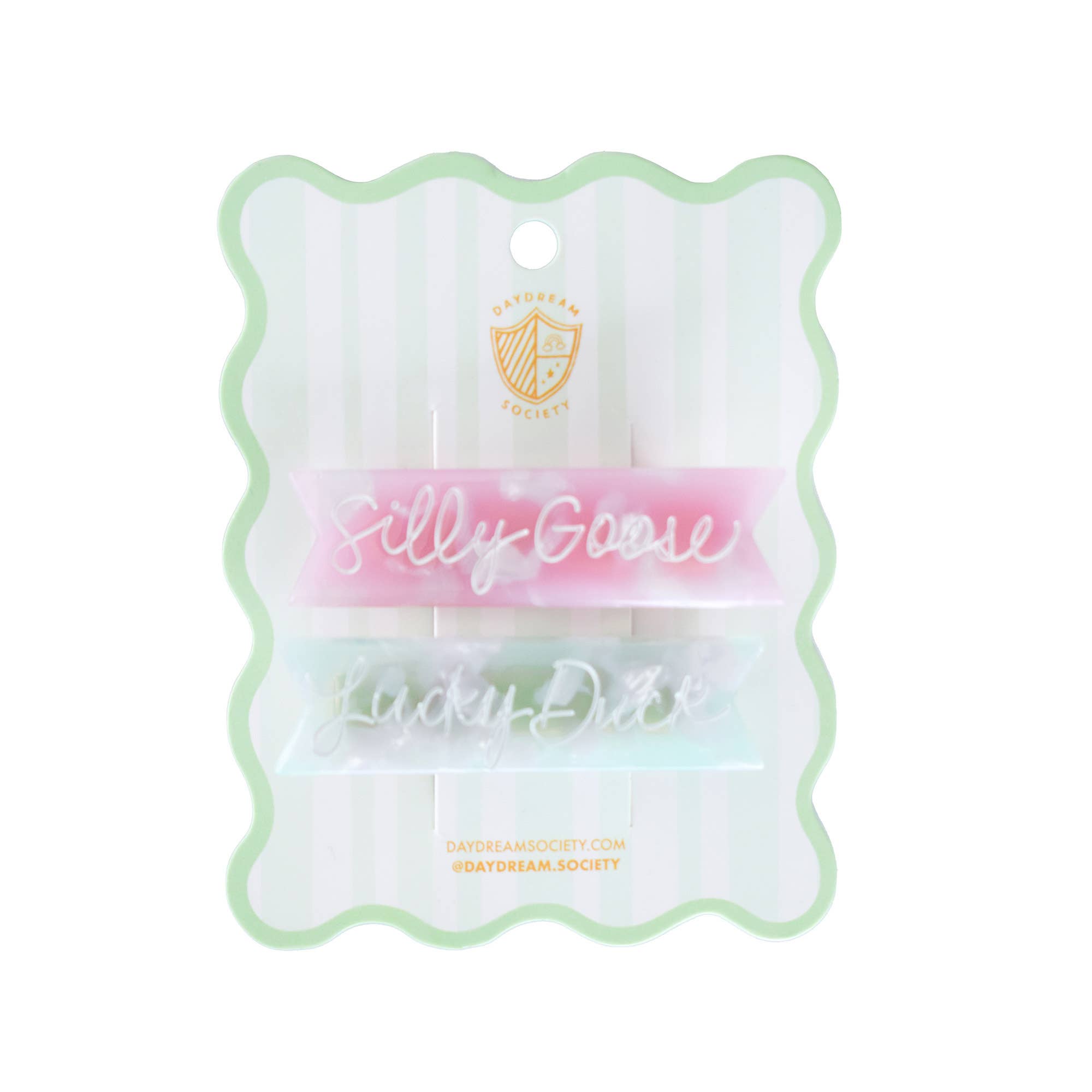 Silly Goose Acetate Hair Clip Set
