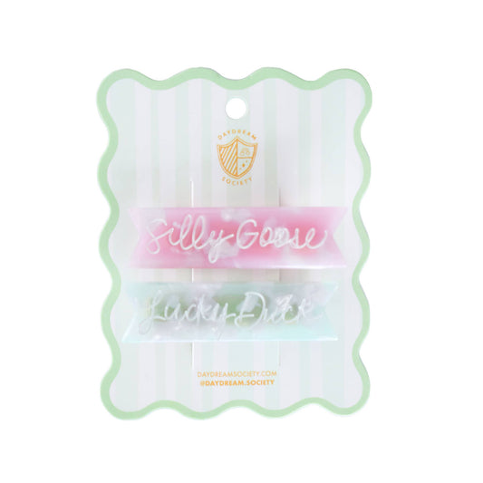 Silly Goose Acetate Hair Clip Set