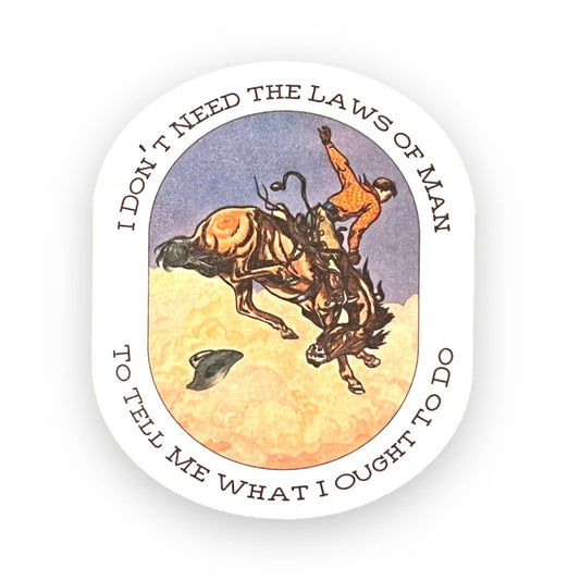 laws of man vinyl sticker