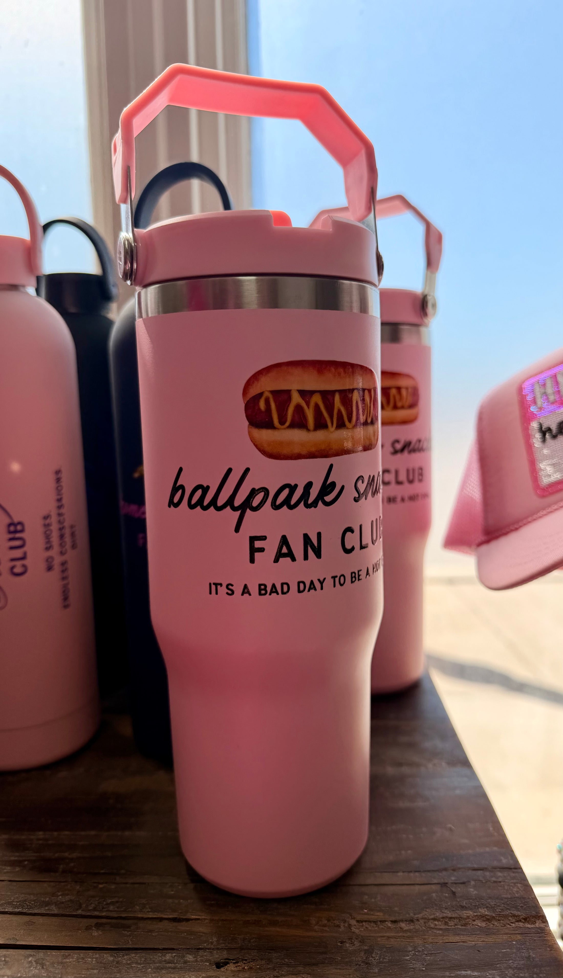 ballpark snacks fan club top handle tumbler