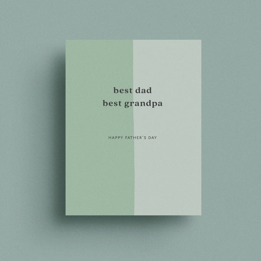 Best Dad Best Grandpa Card