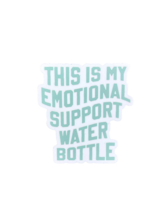 emotional support water bottle vinyl sticker