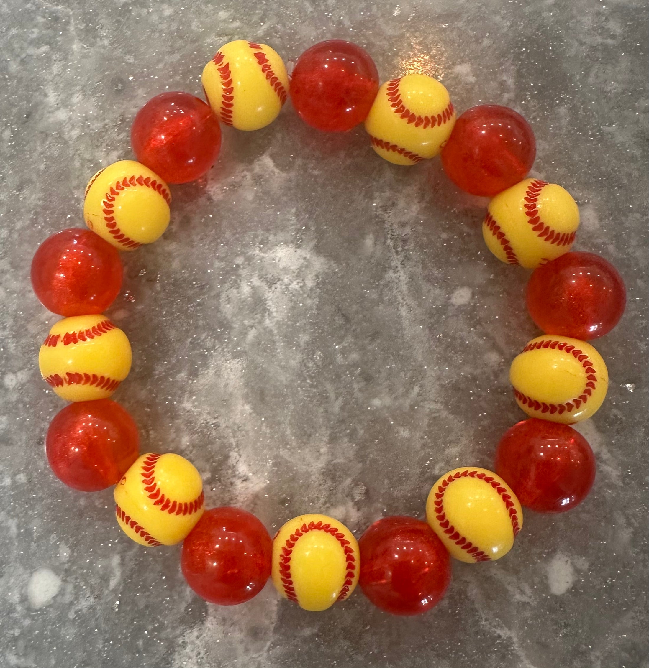 stretchy softball bracelet